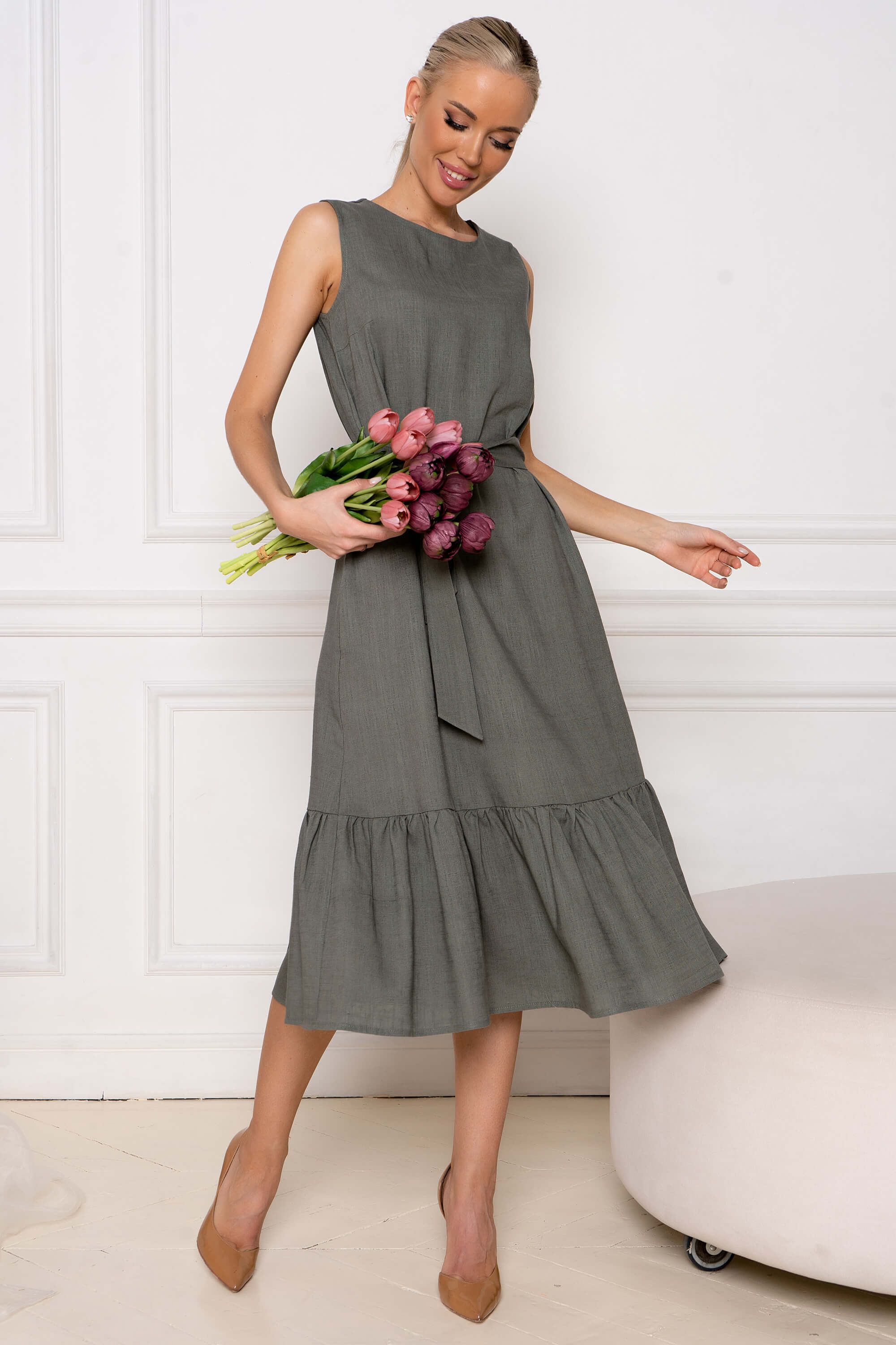 Платье Анисия (полынь) П13106-45М