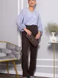 Брюки на резинке Эльда (коричневые) Б14332-9М