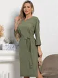 Платье Клодин (олива) П15179-4М
