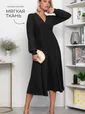 Платье трикотажное Эхо лета (черное) П14366-1М