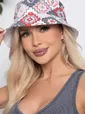Панама (красная мозаика, белый подклад) ПН23