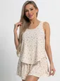 Костюм домашний с шортами Мила (бежево-розовый) К15214-1М