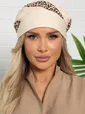 Чалма с косами (бежевый/лео) ЧК01-23М
