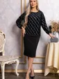 Костюм с юбкой Совершенство форм (черный) К14836-10М