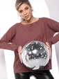 Лонгслив "Инэс" (ягодный) Б7953
