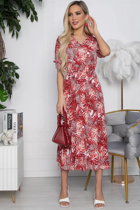 Платье Ирени (красное) П10298