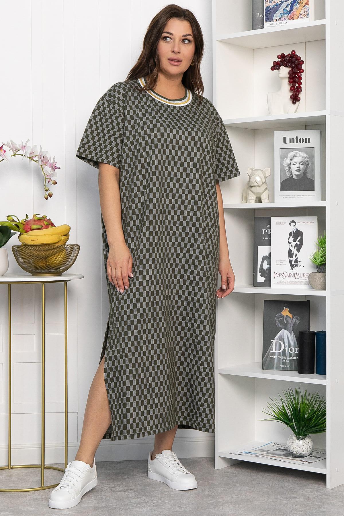 Платье Ривьера (хаки) П13867-1М