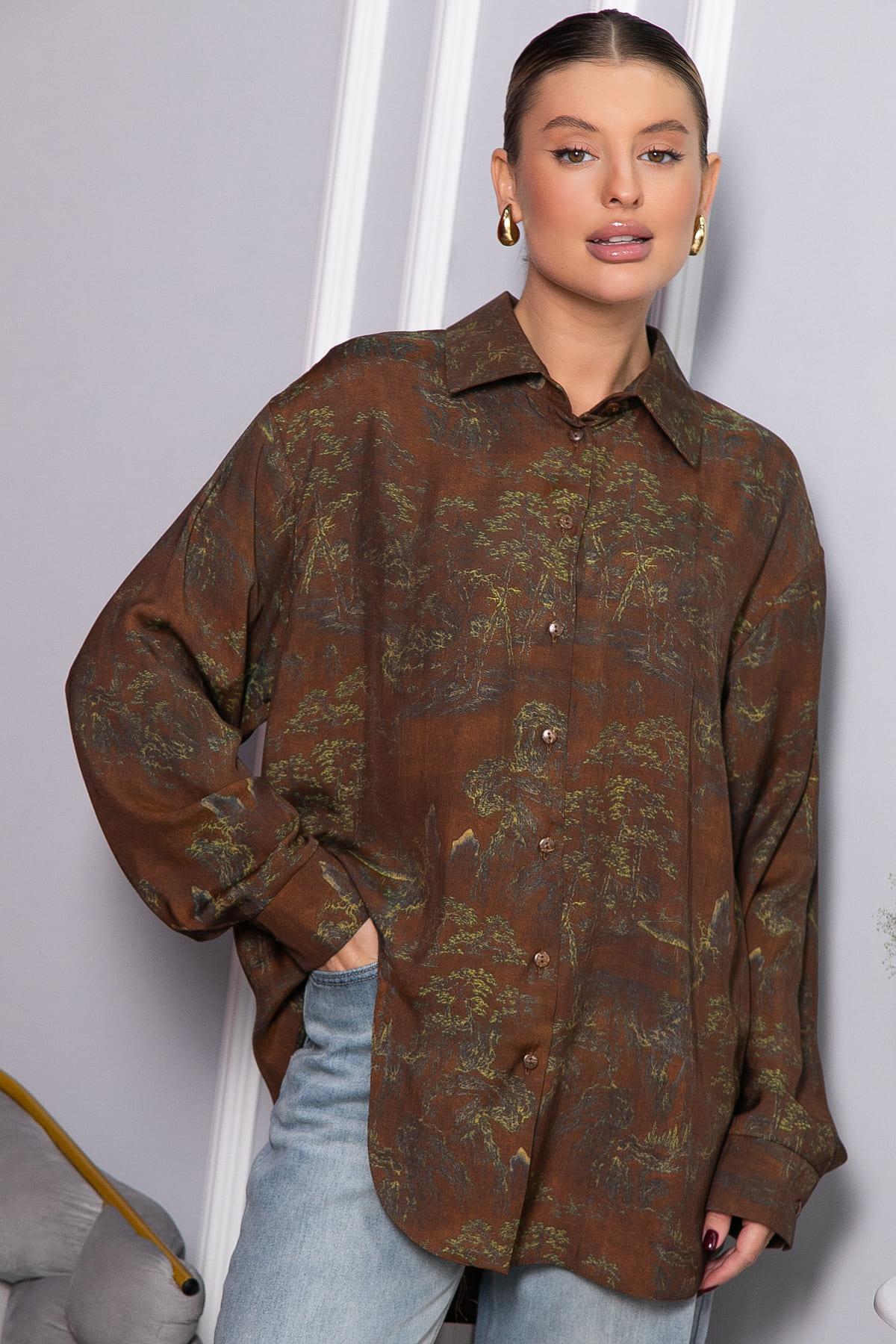 Блуза Тайна очарования (коричневая) Б14433-5М