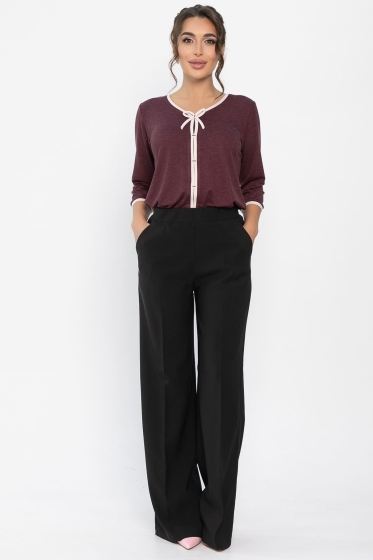 Брюки на резинке Лавриона (черные) Б14262-18М