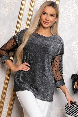 Блуза В гармонии с собой (серебро) Б14858-48М