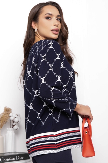 Джемпер "Марика" (темно-синий) Б7378